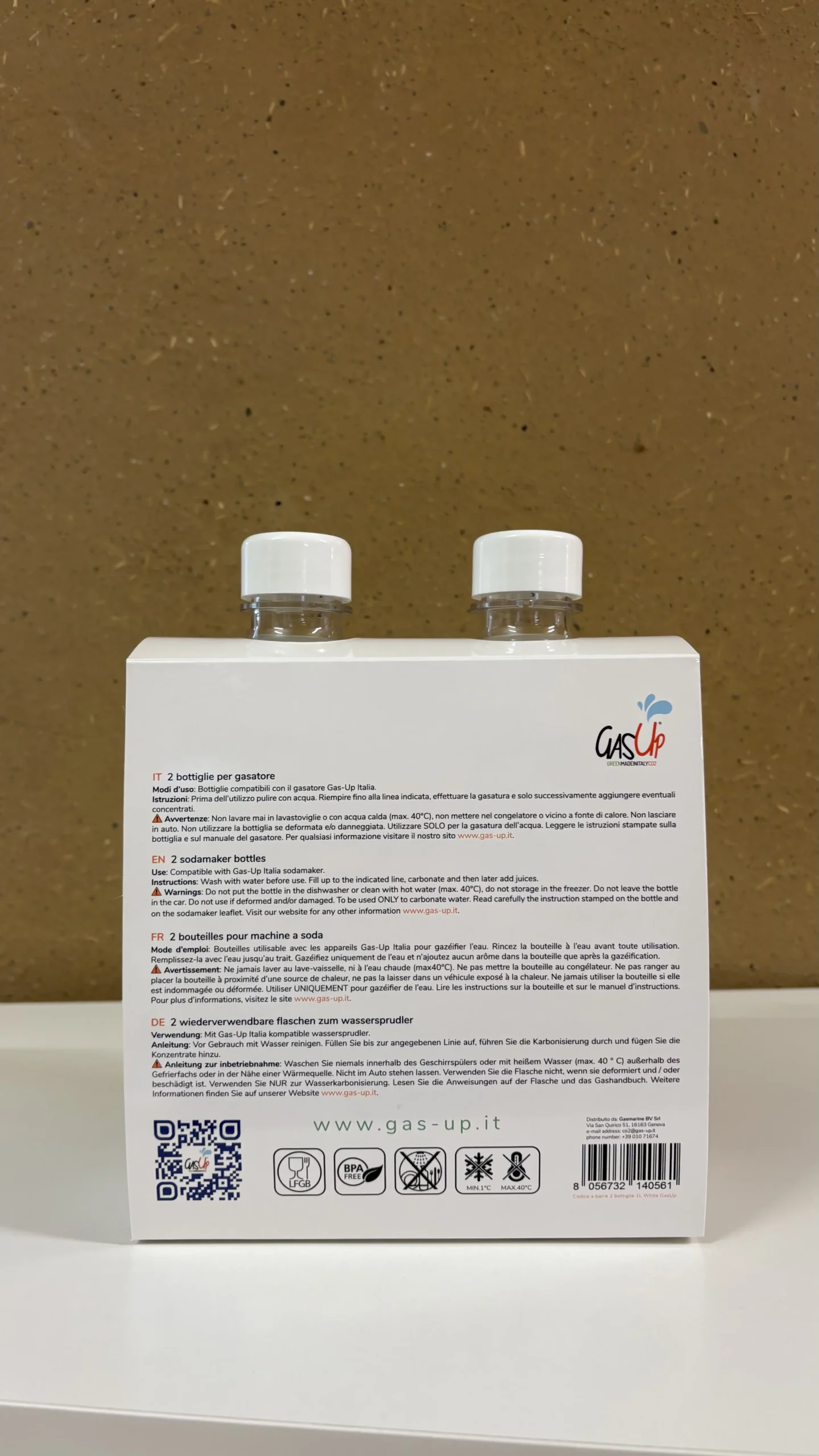 Set di 2 Bottiglie Gas-Up da 1 Lt. per gasatore bianco (White)_2