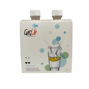 Set di 2 bottiglie per gasatore gas up White